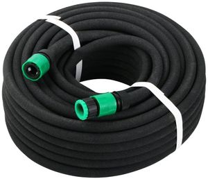 30m x 16mm Perlschlauch Tropfschlauch Gartenbewässerung Bewässerungsschlauch mit Zubehör-Set Schwarz