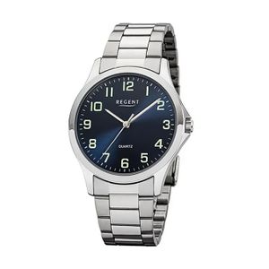 Regent Metall Herren Uhr 1152406 Armband-Uhr silber Metallarmband D2UR1152406
