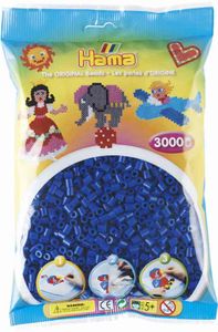 Hama Beutel mit 3.000 Bügelperlen : blau Farbe: blau