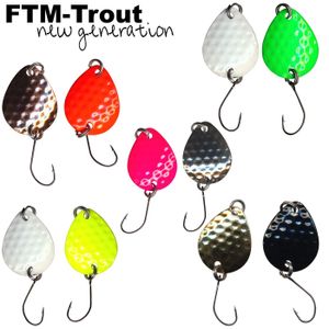 FTM Bilg Spoon - 2 Plättchen 1,7g Forellenblinker, Farbe:goldfarben/schwarz