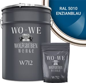 2K Fliesenlack Fliesenfarbe Wand Bodenfliesen W712 Enzianblau RAL 5010 - 2,5Kg