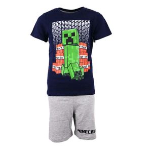 Minecraft Creeper Kinder kurzarm Pyjama Schlafanzug – 116