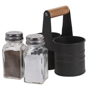 Koopman Sada na sůl a pepř s kovovým stojánkem