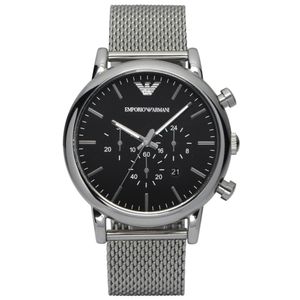 Emporio Armani LUIGI Pánské hodinky z nerezové oceli Chrono Date Black