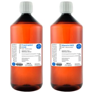 1000 ml Glycerin E422 + 1000 ml Propylenglykol E1520 zum Vorteilspreis I HERRLAN-Qualität