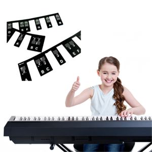 INF Abnehmbare Klaviertastatur. Notenetikett mit 88 Tasten Schwarz
