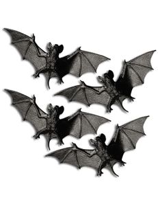 Fledermaus Halloween Deko schwarz-braun 4er-Set 11cm