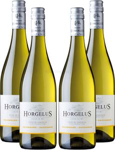 Horgelus Colombard Sauvignon - 4er Set Weißwein 0,75L (11,5% Vol) - Côtes de Gascogne Frankreich- [Enthält Sulfite]