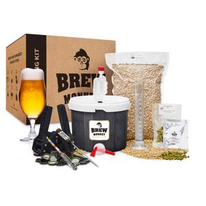 Brew Monkey® Bierbrauset Helles/Blond | Komplett Set 5 Liter Bier | 6,4% Vol | Bier Brauen Set | Männergeschenke | Bier Geschenke für Männer | Geburtstagsgeschenk für Männer