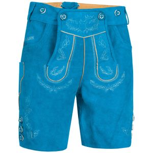 PAULGOS pánské tradiční kožené kalhoty krátké - HK1 - pravá kůže - dostupné ve 2 barvách - velikost 44 - 60 , Barva:Světle hnědá, Velikost:58