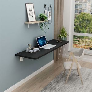 Wandtisch Wandklapptisch Küchentisch Schreibtisch Esstisch klappbar 80x50cm Schwarz