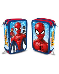 Plněný penál pro žáky se 3 zipy Spiderman Marvel