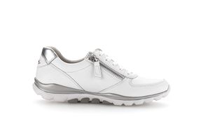 Gabor Comfort Sneaker Low - Weiß Glattleder Größe: 37 Normal