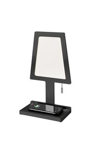 Sompex LED Tischleuchte STEVE wireless charging Lampe, Farbe:schwarz
