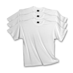 Herren T-Shirts 3erpack weiss,  Rundhals, (auch in Übergrössen erhältlich) 1301