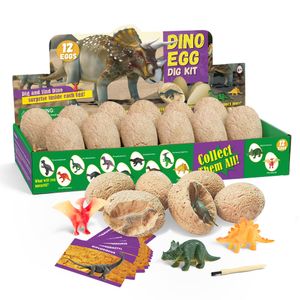 Osterei-Dinosaurier-Spielzeug – Grabe 12 Eier aus und entdecke Überraschungs-Dinosaurier