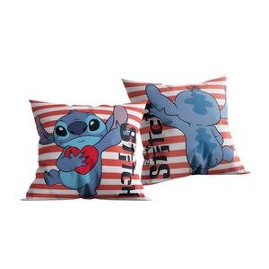 Lilo & Stitch - Srdce - Plyšový polštář "Love" AG3451 (40 cm x 40 cm) (červená/barevná)