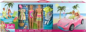 Mattel - Barbie Gift Set with Cabrio Pool Barbie & Ken Doll in Swimwear