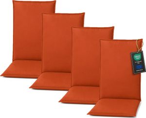 Pillows24 Sitzkissen Stuhl Outdoor - 120x50x8 cm / Orange – Kissen, Stuhlsitzkissen, Sitzpolster für Gartenmöbel, Gartenstuhl Pillows24 Sitzkissen Stuhl Outdoor - 120x50x8 cm / Orange – Kissen, Stuhlsitzkissen, Sitzpolster für Gartenmöbel, Gartenstuhl