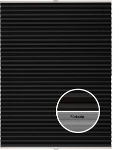 Plissee Thermo Klemmfix ohne Bohren Farbe: Schwarz, Größe: 45x130 cm