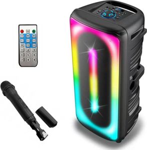 BASS Bluetooth reproduktor s dálkovým ovladačem, mikrofonem, rádiem a funkcí karaoke BP-BH15945