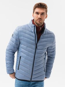 Ombre Clothing Herren gesteppte Übergangsjacke Dreler hellblau M