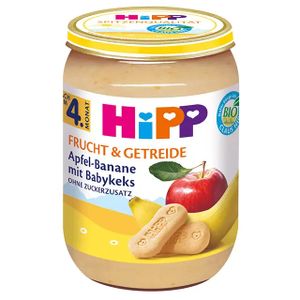 HippFrucht Getreide Apfel Banane Mit Babykeks - Babybrei 190 Gramm 1 Stück