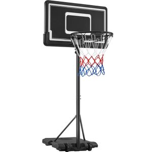 Yaheetech Mobiler Basketballständer Höhenverstellbarer Basketballkorb Korbanlage mit Rollen Basketballanlage für Indoor/Outdoor Verstellbare Korbhöhe  219 cm – 249 cm
