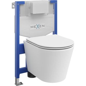 Mexen podomietkový WC systém Felix XS-F s WC misou Rico a pomaly klesajúcou doskou, bielamat - 68030724001