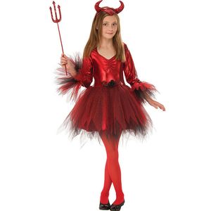 Bristol Novelty - Kostým Halloween - Dievčatá BN4430 (116) (Červená)