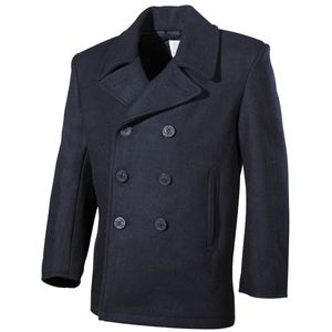 MFH US Pea Coat, blau,mit blauen Knöpfen