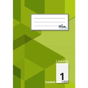 Schulheft A5 - Lineatur 1 - liniert - 16 Blatt