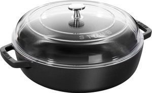 Staub Multifunktionsbräterm. Glasdeckel, rund, 28 cm, schwarz Braisers Kochgeschirr 33,7 x 12 x 44,8cmrund 28 cm Schwarz