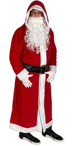 Weihnachtsmann Mantel mit Kapuze, Größe:XXXL/XXXXL