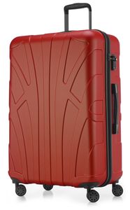 Suitline - Großer Reisekoffer erweiterbar Trolley Koffer 4 Rollen TSA 100% ABS, 76 cm, 96-110 Liter,Rot