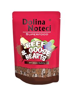 DOLINA NOTECI Superfood Mokra karma dla psa wołowina i serca gęsi saszetka 300g