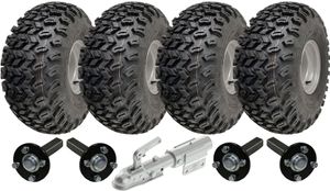 22x11.00-8 Twin Axle Utility ATV Quad Trailer Kit Kolesá a nápravy a otočný záves