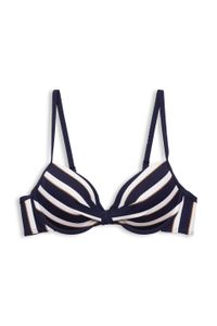 Esprit Bikini-Top mit wattierten Bügel-Cups und Streifen, navy