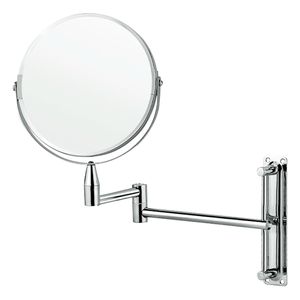 Kosmetikspiegel zur Wandmontage ø 20 cm, 1x und 3x Vergrößerung, verchromt, silber