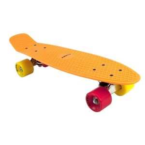 Alert Sports Kinder Skateboard Funboard Neon Orange bunt Größe 55cm Abec 7