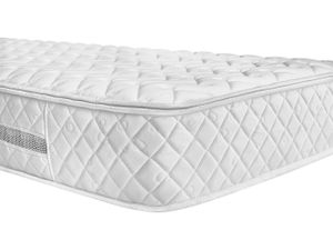 BELIANI Vreckový pružinový matrac stredne tvrdý biely 90x200 cm polyester s chladivou pamäťovou penou so zipsom