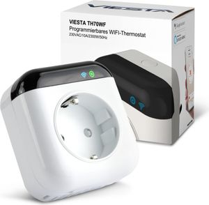 VIESTA® TH70 Thermostatstecker für die Steckdose [230V] – Temperaturschalter mit digitaler Temperaturanzeige für Infrarotheizung & Heizpaneele