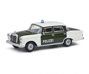Schuco 452027800 Mercedes 200 (W110) "Polizei" weiss/grün Maßstab 1:64 Modellauto