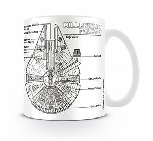 Pyramid 23478 Tasse Star Wars Millennium Falcon Skizze Kaffeetasse 315ml