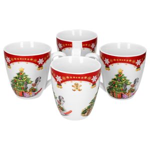 4er Set Kaffeebecher Weihnachtszauber 53cl Weihnachten Tasse Kaffeetasse Becher