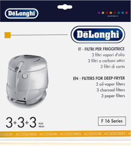 Delonghi Filter Fritteuse Fettdunst-,Aktivkohlefilter Type: F16-9 (1er Pack)
