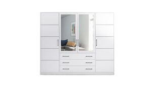 Kleiderschrank Bali D4 240 Drehtürenschrank Schrank mit Spiegel Weiss