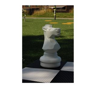 Schachfigur, Springer 45 cm, Weiß Weiß