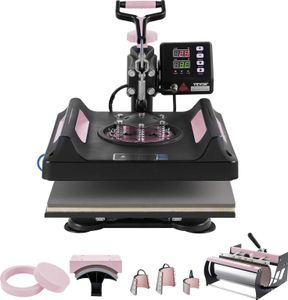 VEVOR Hitzepresse, 15 x 15 Zoll, 8-in-1 Wärmeübertragungsmaschine mit 30 oz Tumbler-Presse, 360° wegschwenkbare digitale T-Shirt-Pressmaschine, Teflonbeschichtung, für T-Shirts/Tassen/Hüte/Teller, Schwarz VEVOR Hitzepresse, 15 x 15 Zoll, 8-in-1 Wärmeübertragungsmaschine mit 30 oz Tumbler-Presse, 360° wegschwenkbare digitale T-Shirt-Pressmaschine, Teflonbeschichtung, für T-Shirts/Tassen/Hüte/Teller, Schwarz