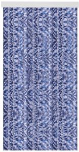 Flauschvorhang 80x185 cm in Meliert blau - weiß - silber, viele Farben